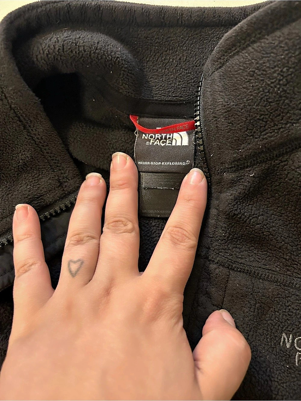 The North Face Men's Denali Fleece Jacket Black Medium - Picture 2 of 3